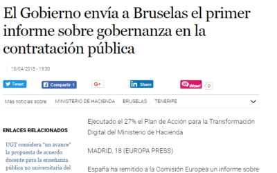 El Gobierno envía a Bruselas el primer informe sobre gobernanza en la contratación pública